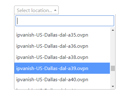 IPVanish FlashRouter Privacy App - Sort and Select Server Closest to Actual Location