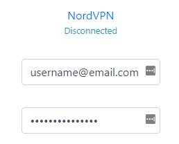 FlashRouter Privacy App - Enter NordVPN Username and Password