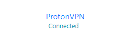 FlashRouters Privacy App - ProtonVPN Connected Status Readout