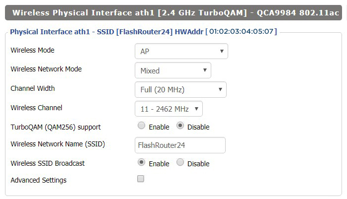 View R9000 DD-WRT FlashRouter 2.4GHz Settings