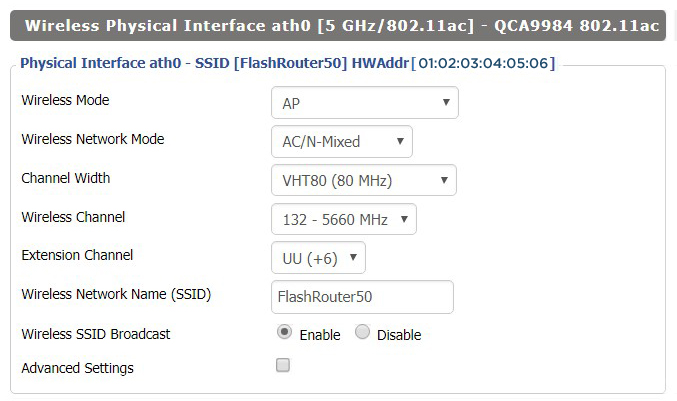 View R9000 DD-WRT FlashRouter 5GHz Settings