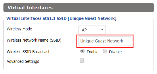 Bridged Wireless Guest Network Setup on DD-WRT FlashRouter – Setting SSID for Guest Network