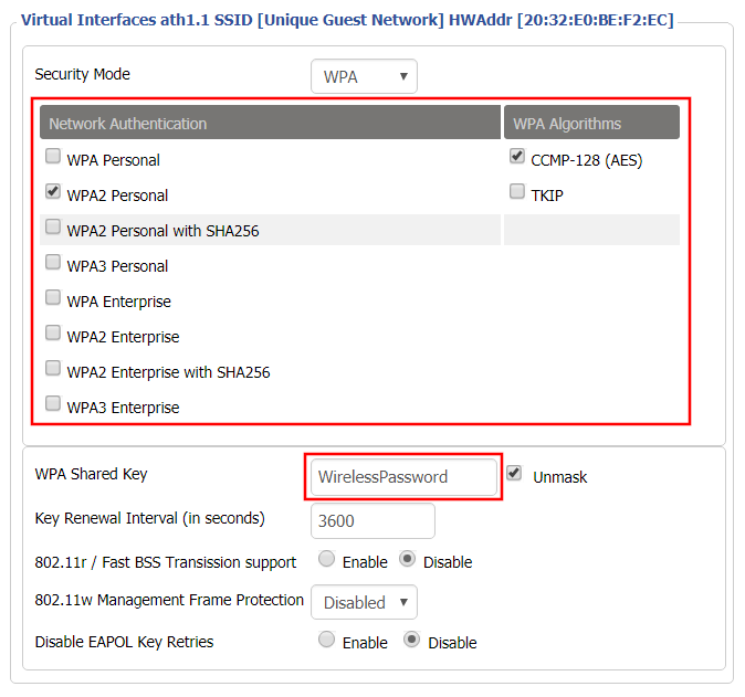 Bridged Wireless Guest Network Setup on DD-WRT FlashRouter – Setting Guest Network Wireless Password