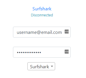 FlashRouters Privacy App - Enter SurfShark OpenVPN Specific Username and Password