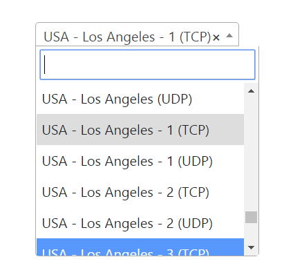 Select ExpressVPN Server Dropdown in DD-WRT FlashRouters Privacy App