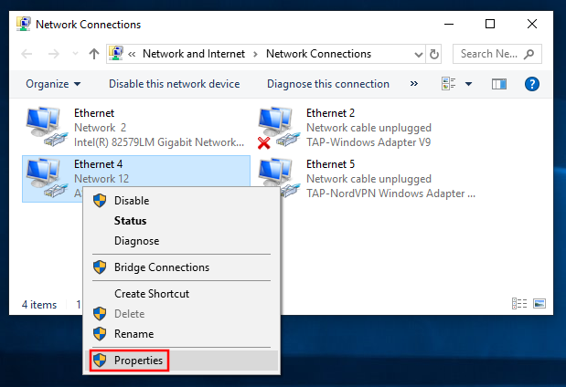 How do I check for static network settings on my devices?