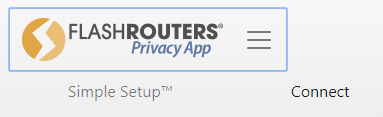 FlashRouters DD-WRT Privacy App - Connect Settings