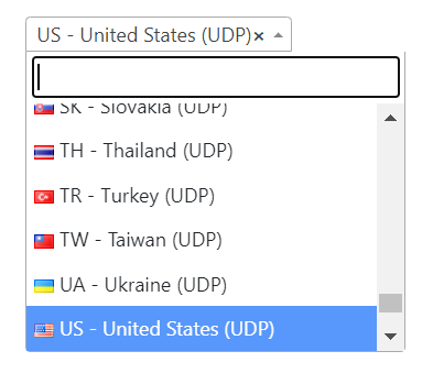 Select Hotspot Shield Server Dropdown in DD-WRT FlashRouters Privacy App