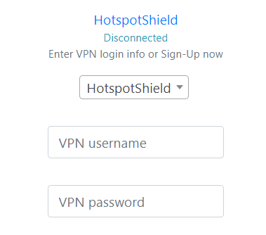 Hotspot Shield on FlashRouters Privacy App Setup - Entering OpenVPN Specific Username and Password