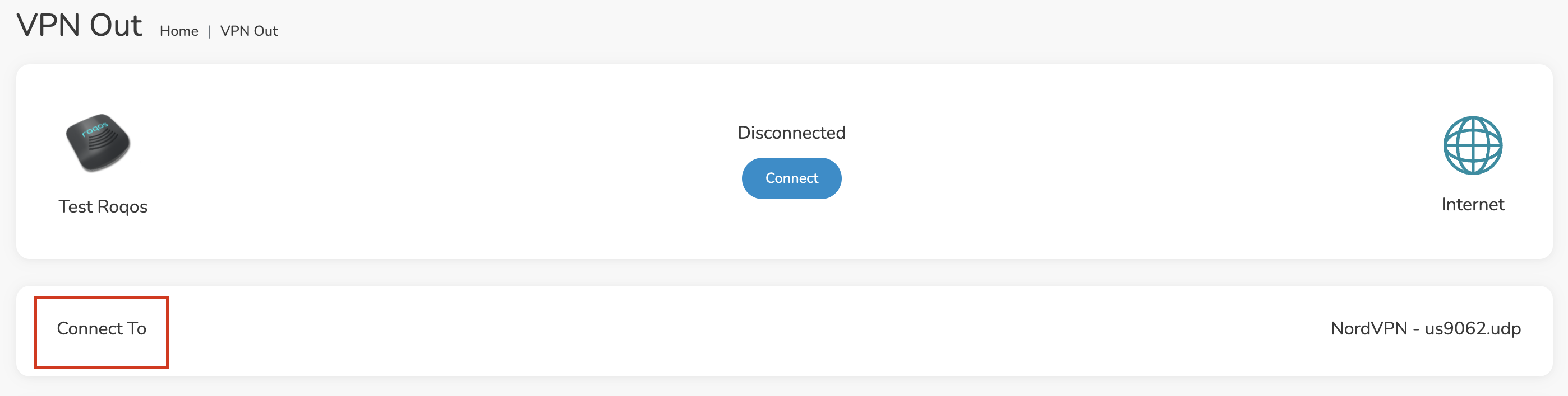 Roqos NordVPN Connect to