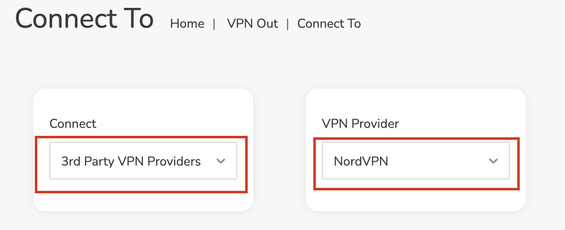 Roqos NordVPN select provider