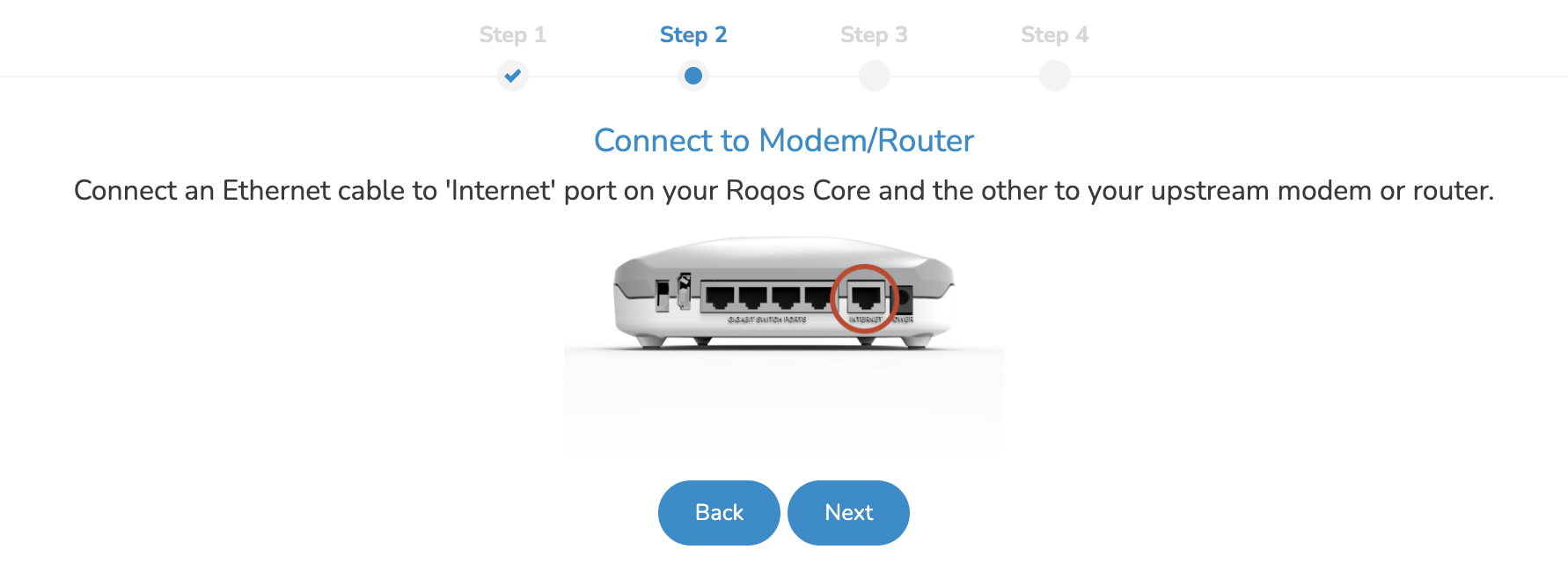 Roqos Core Internet Setup and Activation