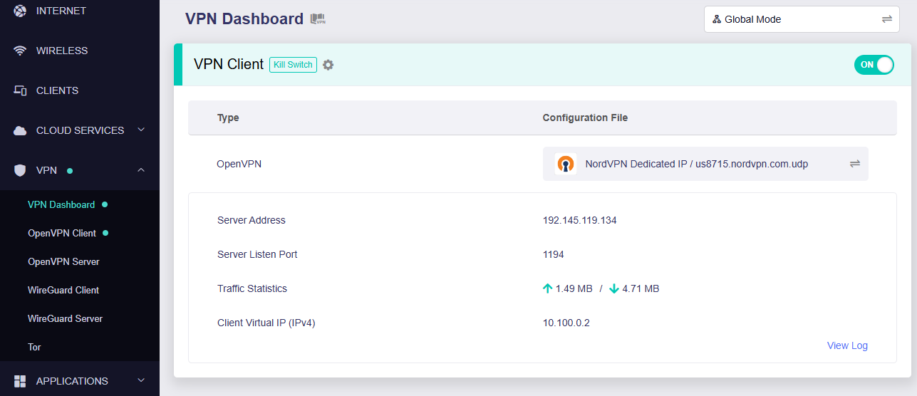 GL-MT6000-Admin-Panel-Static GLiNet Dedicated IP Dashboard