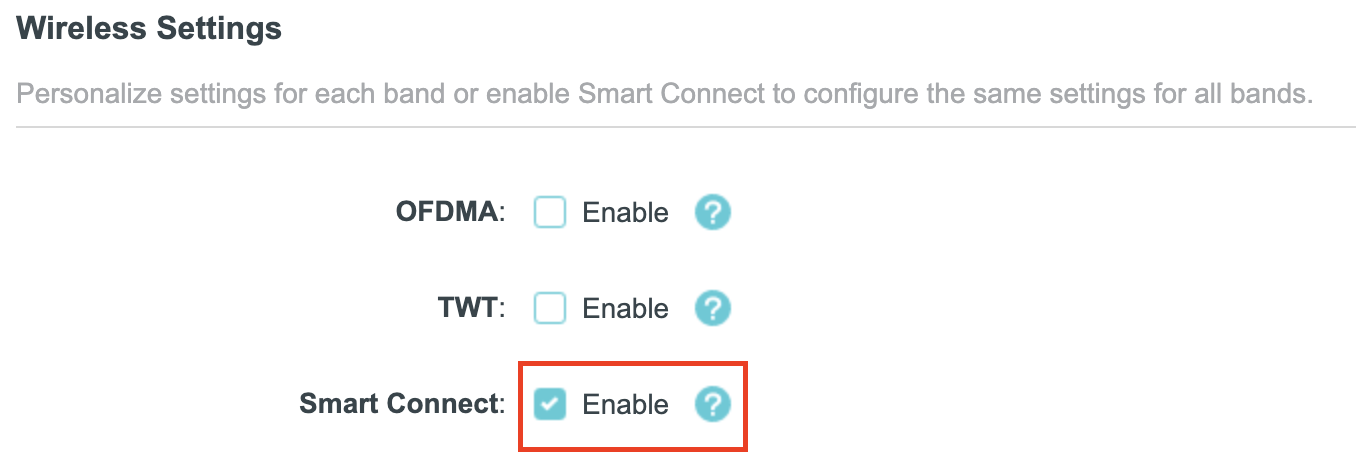 tp link router separate 2.4 and 5ghz