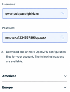 ExpressVPN Manual Service Credentials
